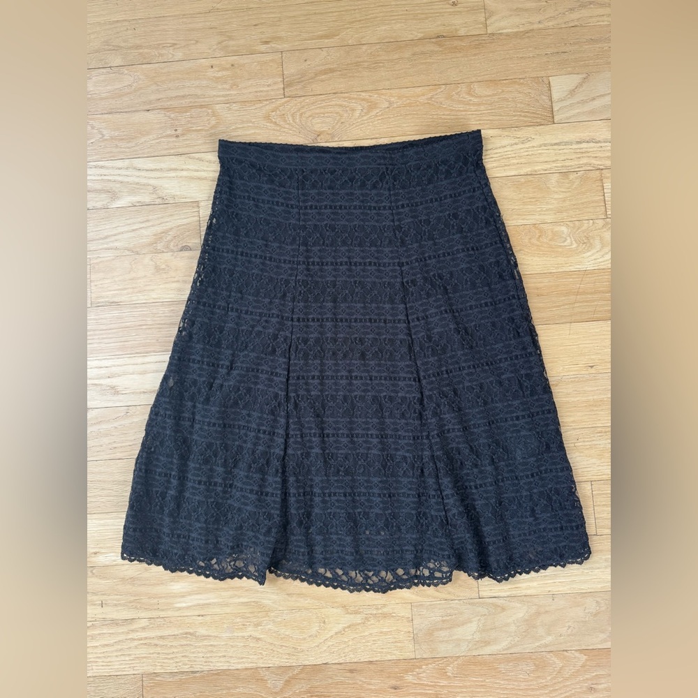 Oscar de la Renta black lace Skirt size large